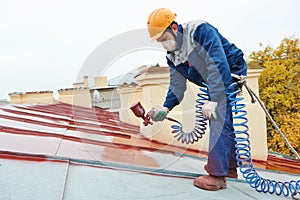 Builder roofer painter worker