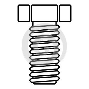 Builder screw icon, outline style