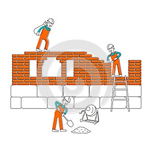 Builders construction working