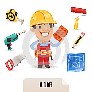 Builders icons set
