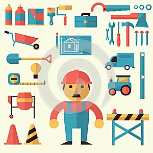Builders icons set