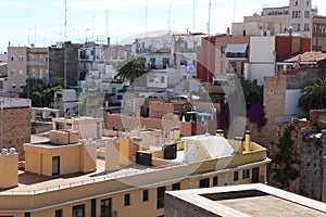 Buildind s roof of Tarragona, Spain