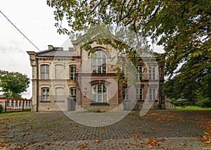 The building from the 19th century of the former school in Sosnowiec, Poland