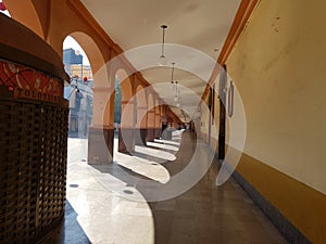 portals in the Centre of the city of Toluca, Mexico