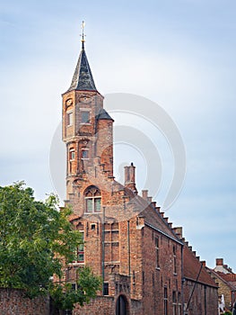 Building of the Archers Guild in the historic city of Bruges, Belgium