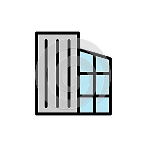 Building architecture icon. Simple color with outline vector elements of architecture icons for ui and ux, website or mobile
