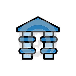 Building architecture icon. Simple color with outline vector elements of architecture icons for ui and ux, website or mobile