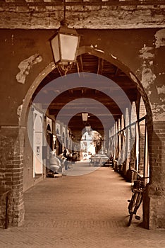 Building archway in Italy