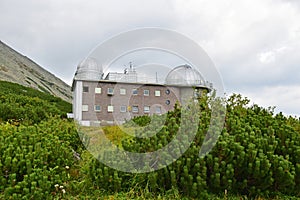 Building of the astronomical observer in the Tatra mountain, Slovakia