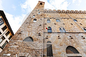 Building of Bargello palace in Florence city photo