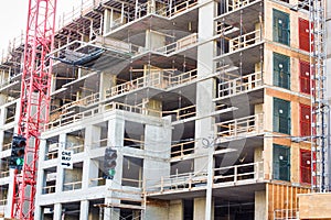 Building being built on land development