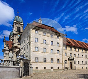 Building of the Benedictine Abbey in Einsiedeln, Switzerland