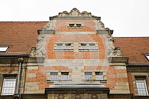 The building in Berlin center, Vollender anno domini text and letter on the wall