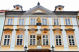 The building on Bethlehem Square is a striking example of beautiful Prague architecture