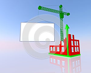 Building and blank billboard