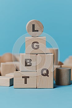 building blocks forming the acronym LGBTQ