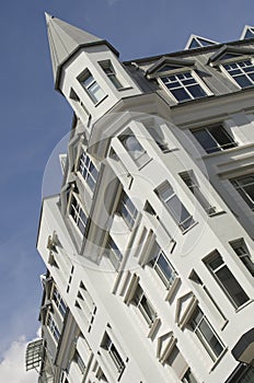 Building with bowfront