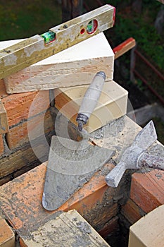 Building a brick chimney