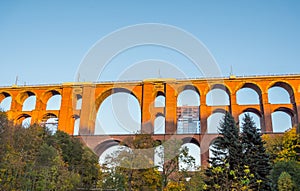 Building in bridge in Saxony