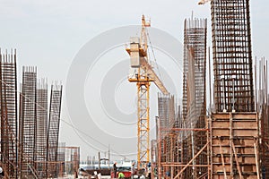 Construction of an urban housing complex photo