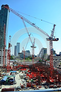 Building Business Construction Site at Bangkok Thailand