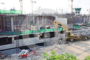 Building Business Construction Site at Bangkok Thailand