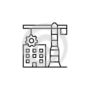 building, business development icon. Element of growth hacking icon. Thin line icon for website design and development, app photo