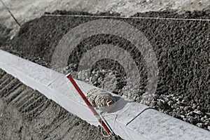 Building cement curb