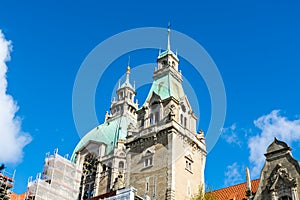 Building of the City hall of Hannover in Germany in April