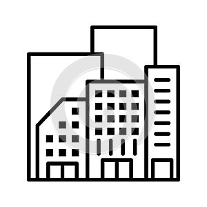 Building City icon or logo isolated sign symbol vector illustration