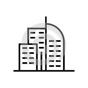 Building City icon or logo isolated sign symbol vector illustration