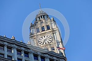 Building and Clock in Chicago