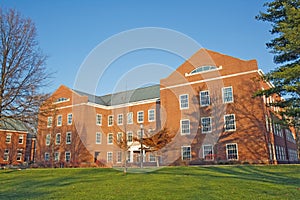 Building on a college campus in Indiana