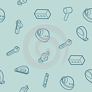Building color outline isometric pattern