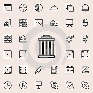 building with columns icon. Detailed set of minimalistic line icons. Premium graphic design. One of the collection icons for websi