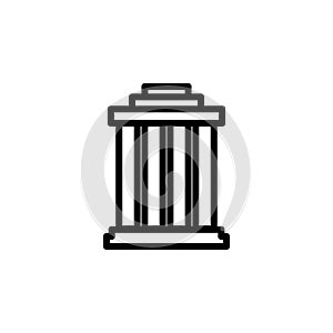 building with columns icon. Element of minimalistic icons for mobile concept and web apps. Thin line icon for website design and d