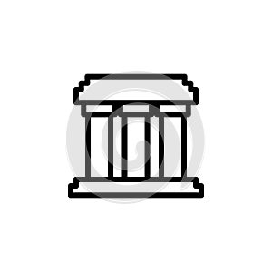 building with columns icon. Element of minimalistic icons for mobile concept and web apps. Thin line icon for website design and d