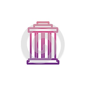 building with columns icon. Element of web icons for mobile concept and web apps. Nolan style building with columns icon can be us