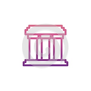 building with columns icon. Element of web icons for mobile concept and web apps. Nolan style building with columns icon can be us