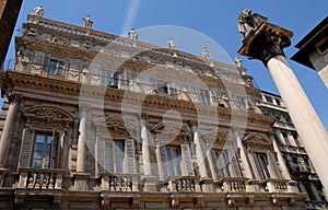 Building with columns in Verona