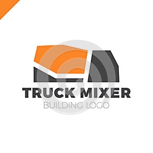 Building company Concrete truck mixer logo