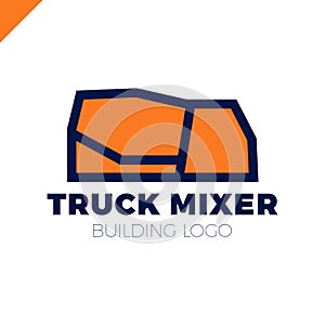 Building company Concrete truck mixer logo