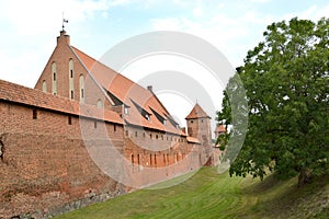 The building of the conference center on the territory of the chivalric castle of the Teutonic Order. Marlbork, Poland photo
