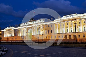 The building of the constitutional court of the Russian Federation and the library named after B. N. Yeltsin. on the Senate square