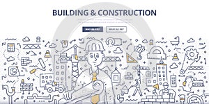 Building & Construction Doodle Concept