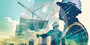 Building construction and engineering concept - digital illustration