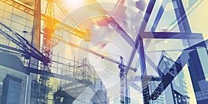 Building construction and engineering concept - digital illustration