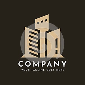 Building construction logo template | Luxury photo