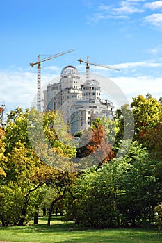 Building construction at park