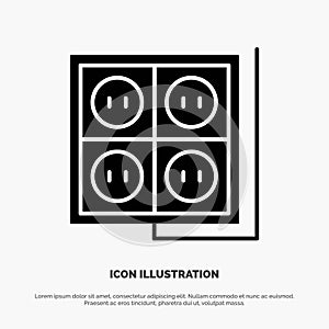 Building, Construction, Plug, Socket, Tool solid Glyph Icon vector photo